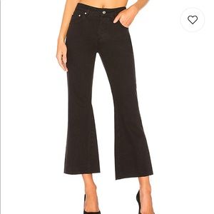 Anine Bing Stella wide leg cropped Jean in Black
